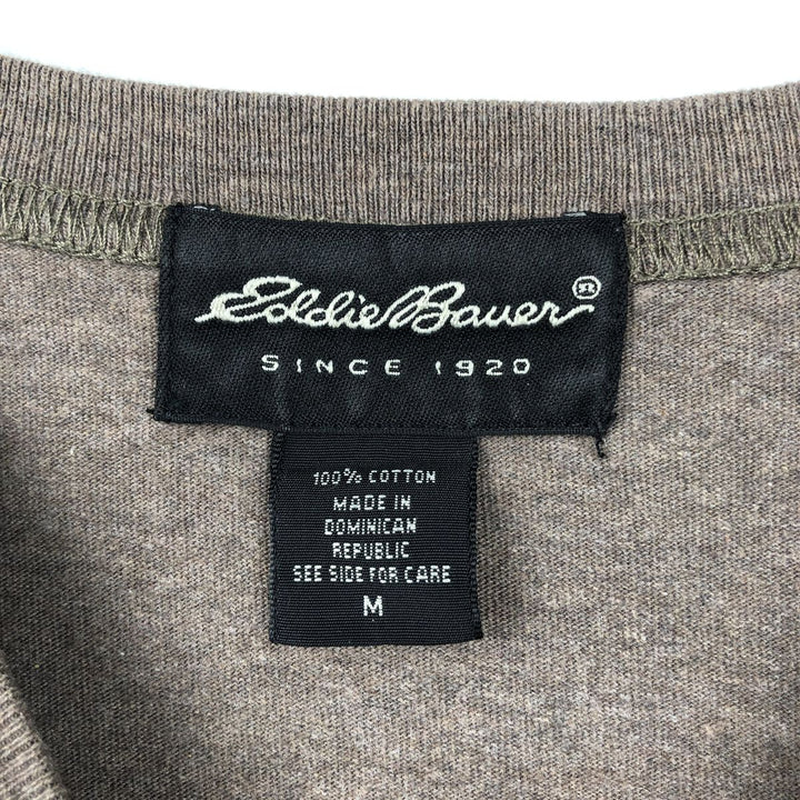 2000'S Eddie Bauer short-sleeved T-shirt, men's size M (approx.) cotton brown type Vintage Second Hand