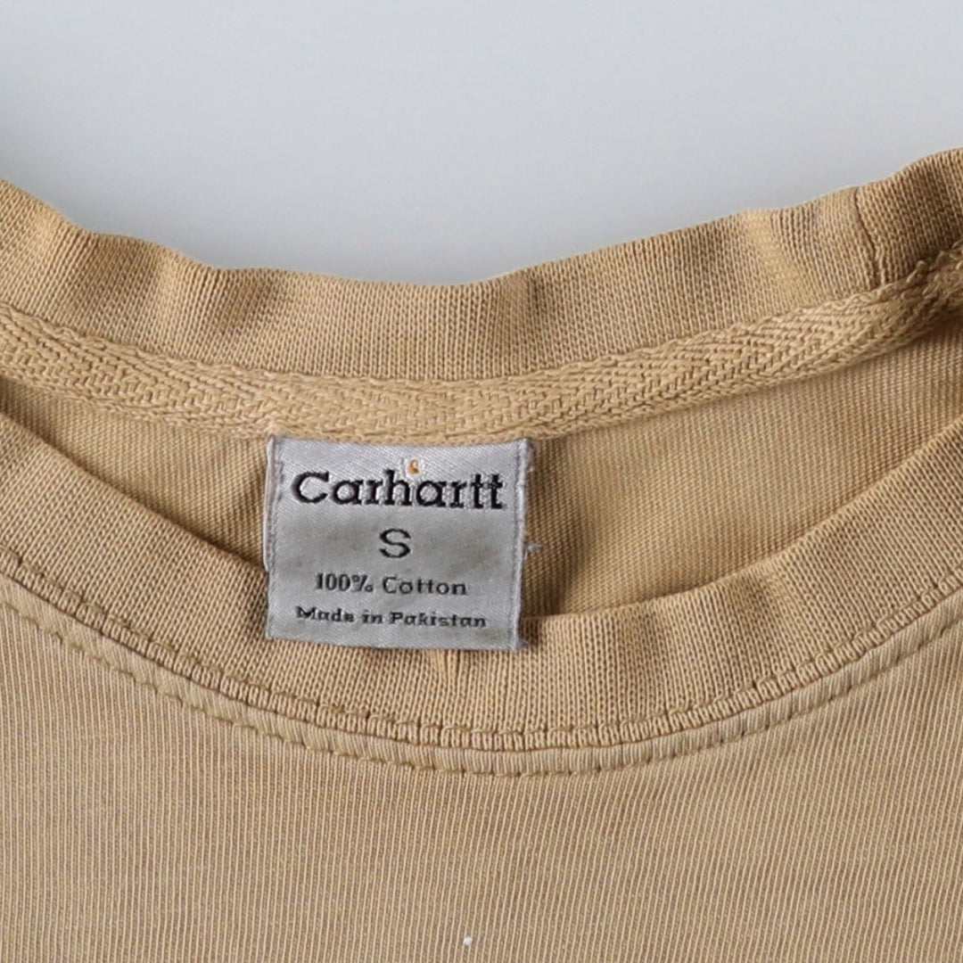 Carhartt Short-Sleeve T-Shirt, Men's Size S cotton Beige type Vintage Second Hand