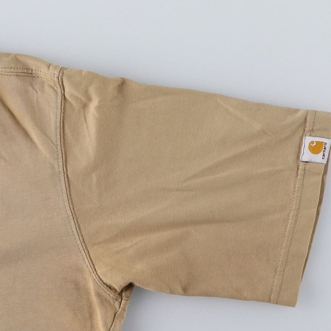 Carhartt Short-Sleeve T-Shirt, Men's Size S cotton Beige type Vintage Second Hand