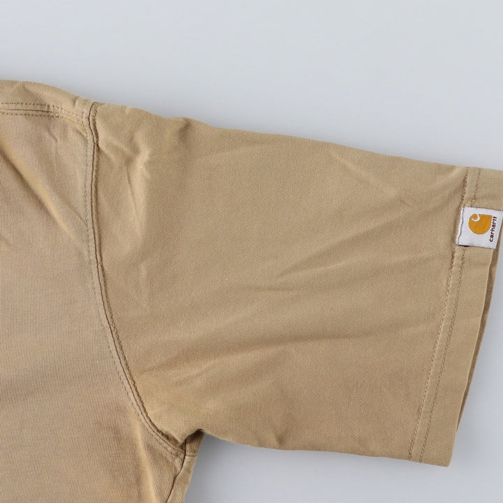 Carhartt Short-Sleeve T-Shirt, Men's Size S cotton Beige type Vintage Second Hand