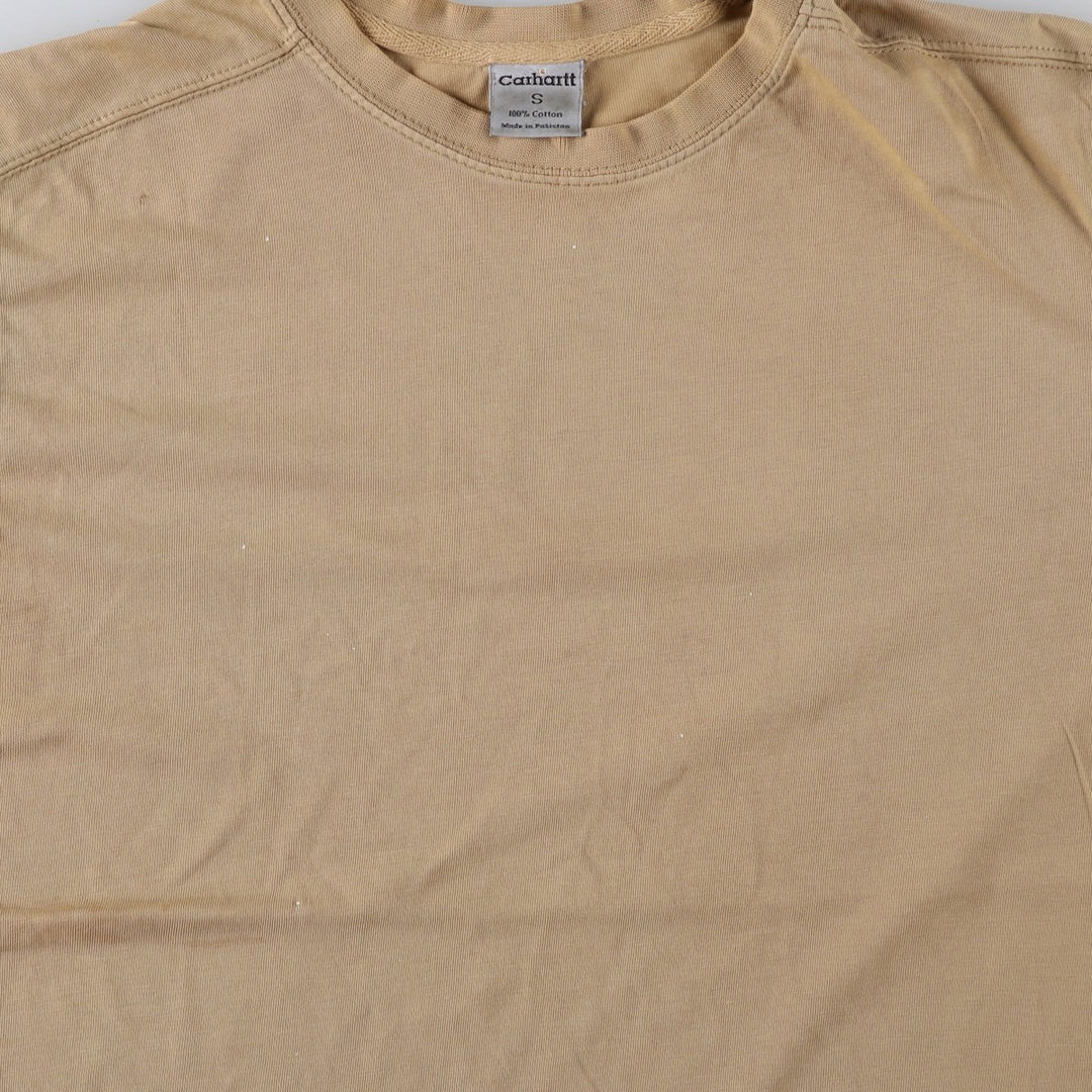 Carhartt Short-Sleeve T-Shirt, Men's Size S cotton Beige type Vintage Second Hand