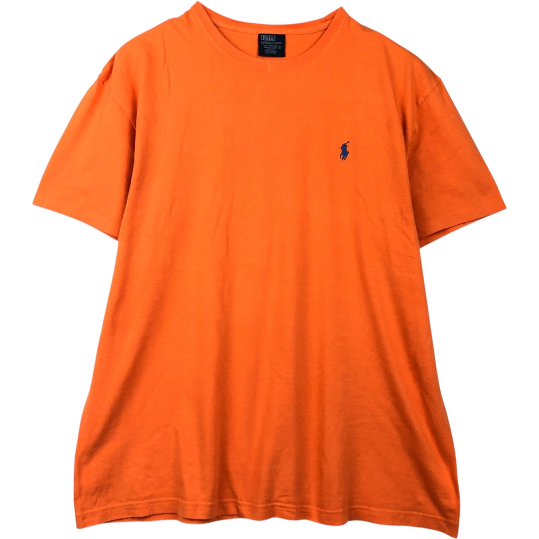 Ralph Lauren POLO by Ralph Lauren short sleeve one point logo T-shirt men's L size cotton orange type Vintage Second Hand