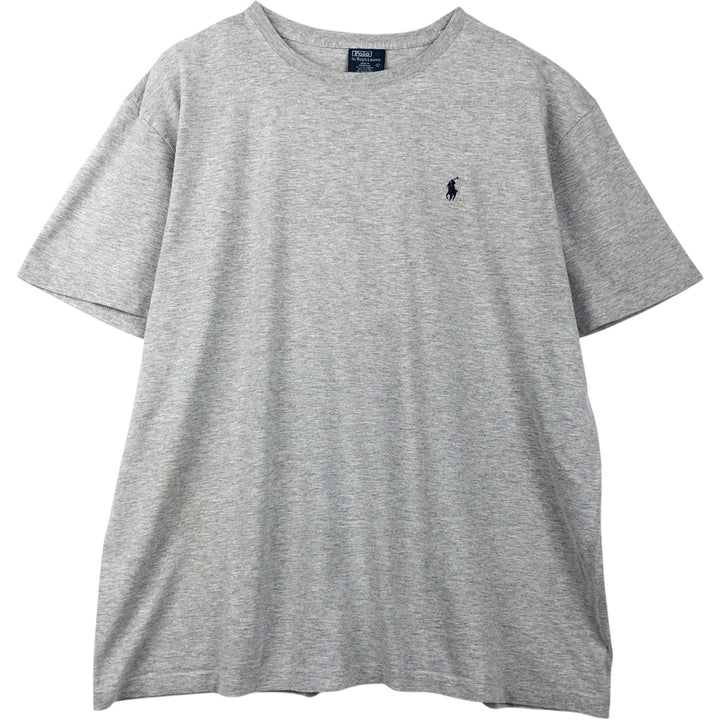 Ralph Lauren POLO by Ralph Lauren short sleeve one point logo T-shirt men's L size cotton gray type Vintage Second Hand