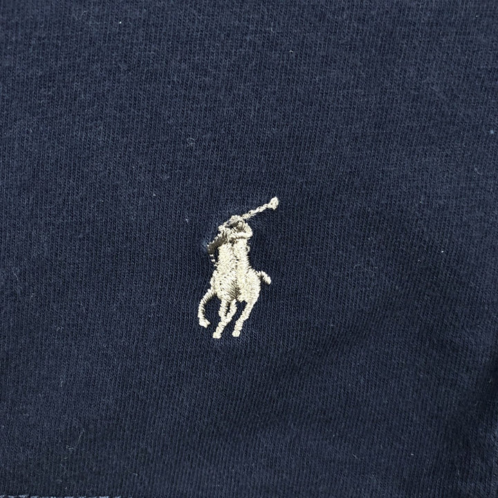 Ralph Lauren POLO by Ralph Lauren SLEEPWEAR Short-Sleeve T-Shirt with One-Point Logo, Men's Size XL (approx.) cotton navy blue type Vintage Second Hand