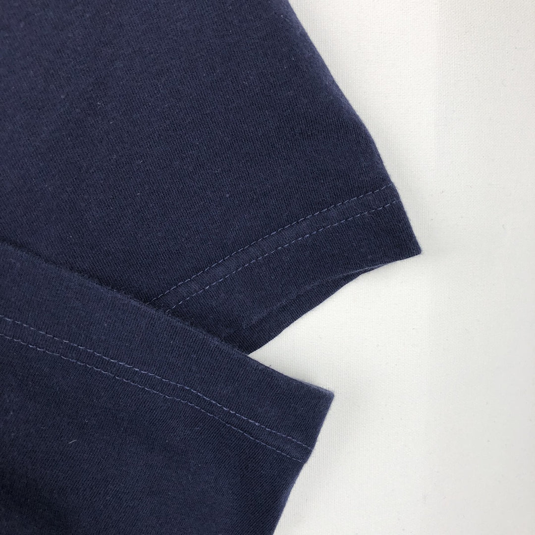 Ralph Lauren POLO by Ralph Lauren SLEEPWEAR Short-Sleeve T-Shirt with One-Point Logo, Men's Size XL (approx.) cotton navy blue type Vintage Second Hand