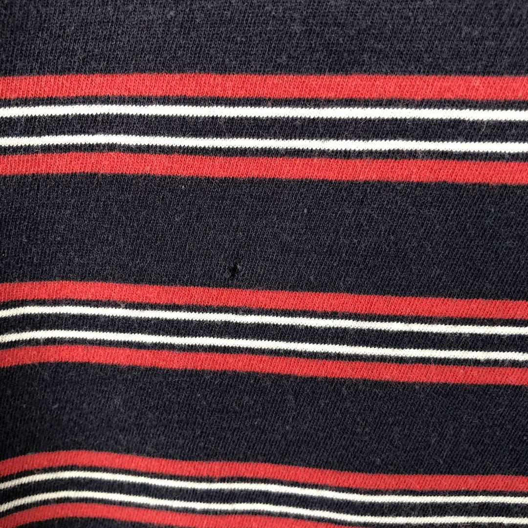 Ralph Lauren POLO by Ralph Lauren Multi-stripe Short-Sleeve Striped T-Shirt, Men's Size XL (approx.) cotton navy blue type Vintage Second Hand