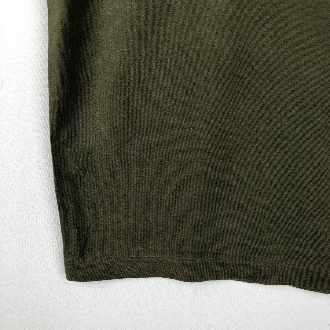 Ralph Lauren POLO by Ralph Lauren V-neck short-sleeved T-shirt with a single logo, men's size M (approx.) cotton Khaki type Vintage Second Hand