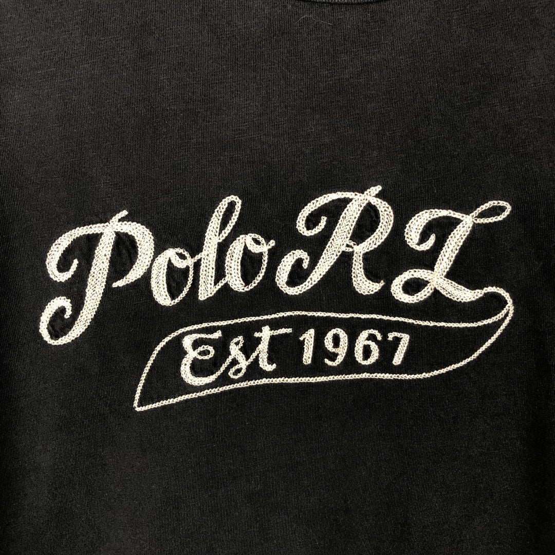 Ralph Lauren POLO RALPH LAUREN CUSTOM FIT Short-Sleeve Logo T-Shirt, Men's Size XL (approx.) cotton black type Vintage Second Hand
