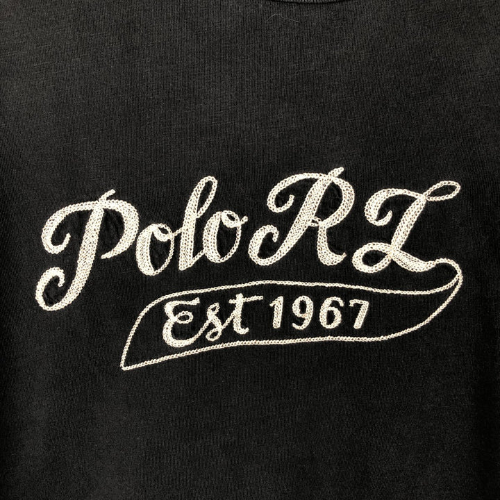 Ralph Lauren POLO RALPH LAUREN CUSTOM FIT Short-Sleeve Logo T-Shirt, Men's Size XL (approx.) cotton black type Vintage Second Hand