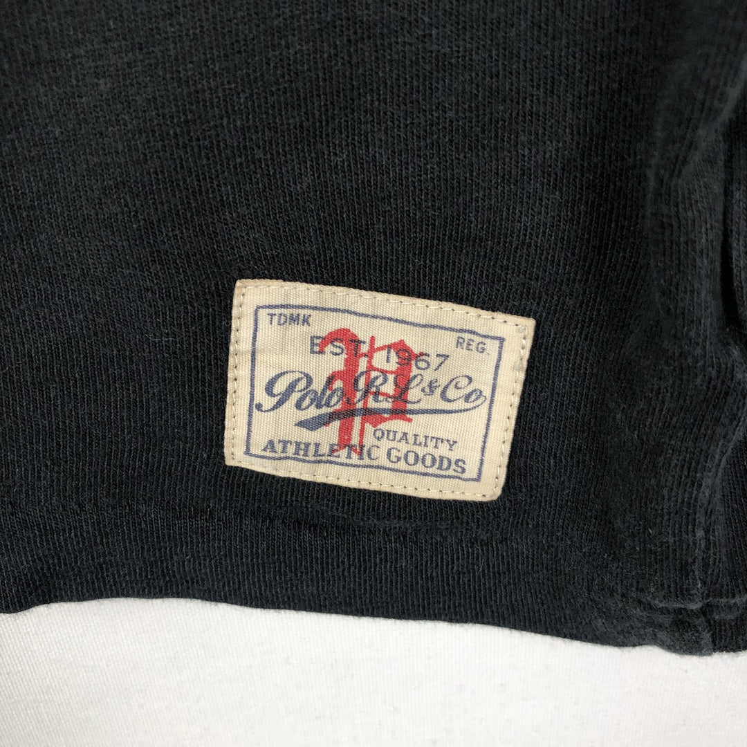 Ralph Lauren POLO RALPH LAUREN CUSTOM FIT Short-Sleeve Logo T-Shirt, Men's Size XL (approx.) cotton black type Vintage Second Hand