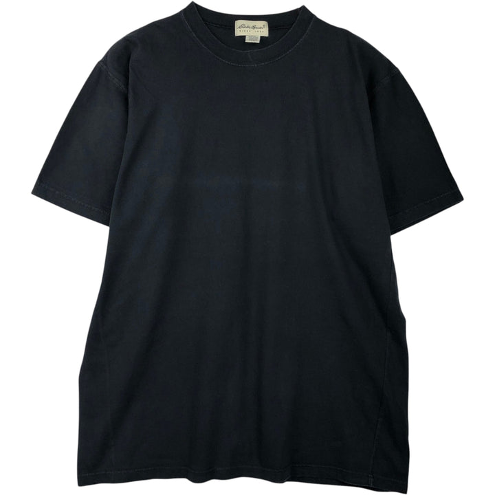 Eddie Bauer Short-Sleeve T-Shirt, Made in USA, Men's Size L (approx.) cotton black type Vintage Second Hand