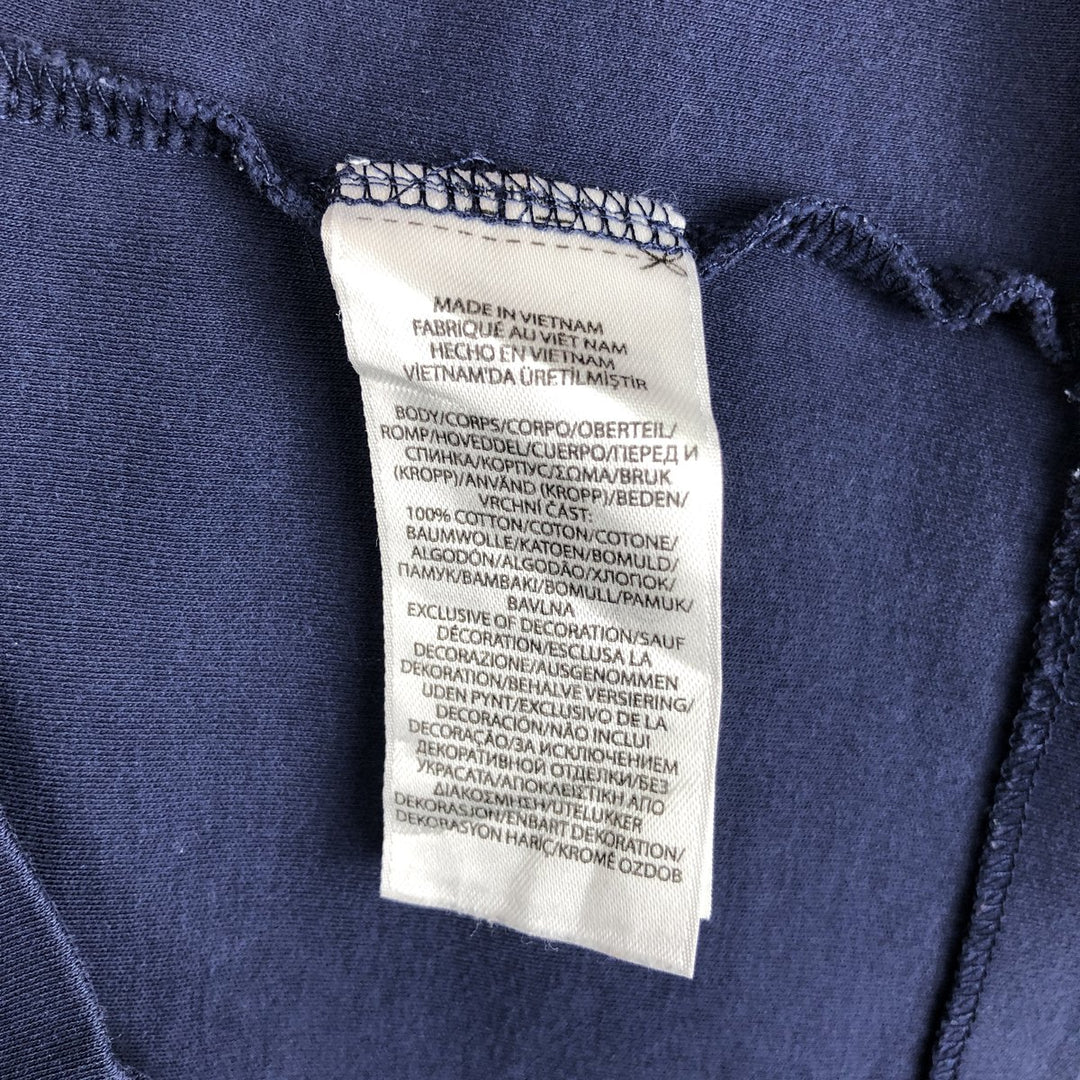 Ralph Lauren POLO RALPH LAUREN CUSTOM SLIM FIT V-neck Short-sleeve T-shirt with a single logo, Men's size L (approx.) cotton navy blue type Vintage Second Hand