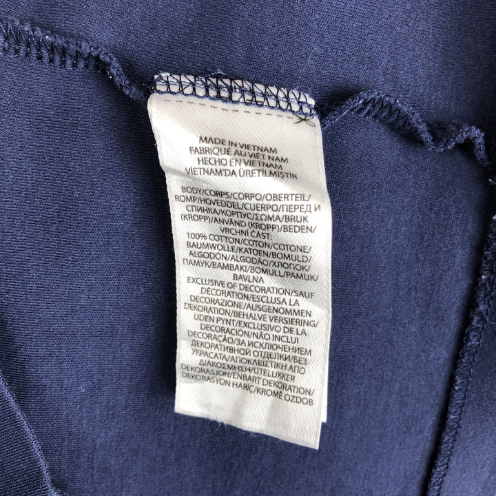 Ralph Lauren POLO RALPH LAUREN CUSTOM SLIM FIT V-neck Short-sleeve T-shirt with a single logo, Men's size L (approx.) cotton navy blue type Vintage Second Hand