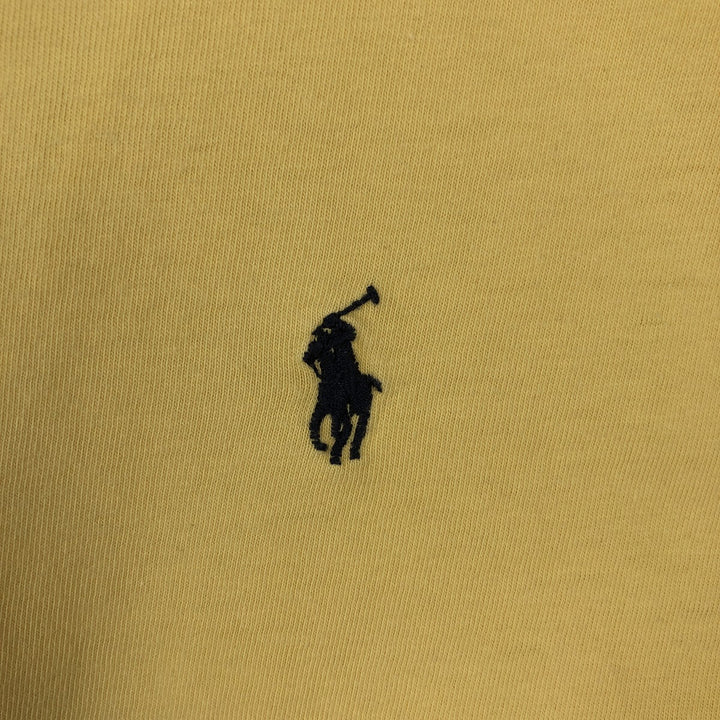 Ralph Lauren POLO by Ralph Lauren Short-Sleeve T-Shirt with One-Point Logo, Men's Size XL (approx.) cotton yellow type Vintage Second Hand