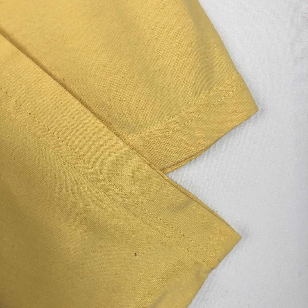 Ralph Lauren POLO by Ralph Lauren Short-Sleeve T-Shirt with One-Point Logo, Men's Size XL (approx.) cotton yellow type Vintage Second Hand