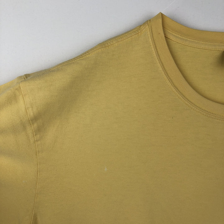 Ralph Lauren POLO by Ralph Lauren Short-Sleeve T-Shirt with One-Point Logo, Men's Size XL (approx.) cotton yellow type Vintage Second Hand