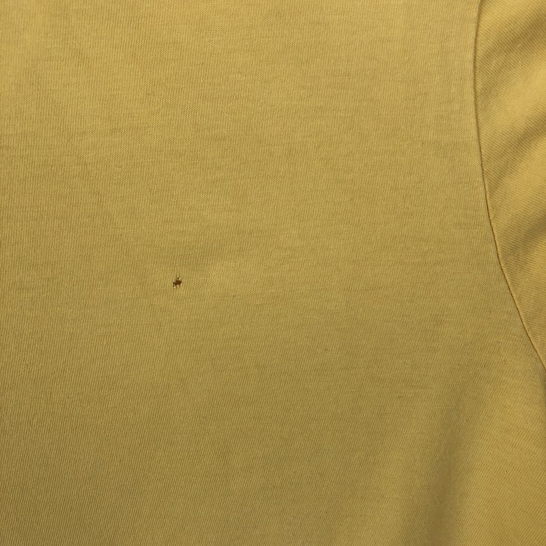 Ralph Lauren POLO by Ralph Lauren Short-Sleeve T-Shirt with One-Point Logo, Men's Size XL (approx.) cotton yellow type Vintage Second Hand
