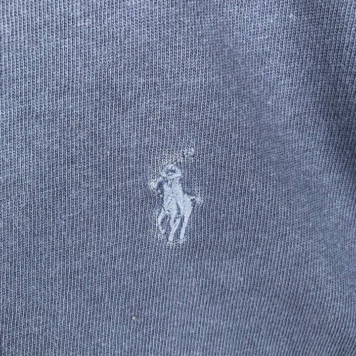 Ralph Lauren POLO by Ralph Lauren Short-Sleeve T-Shirt with One-Point Logo, Men's Size XL (approx.) cotton navy blue type Vintage Second Hand