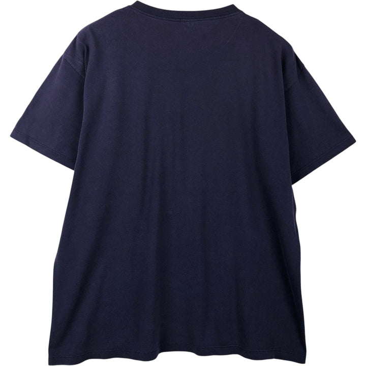 Ralph Lauren CHAPS Short-Sleeve Logo T-Shirt, Made in USA, Men's Size L (approx.) cotton navy blue type Vintage Second Hand