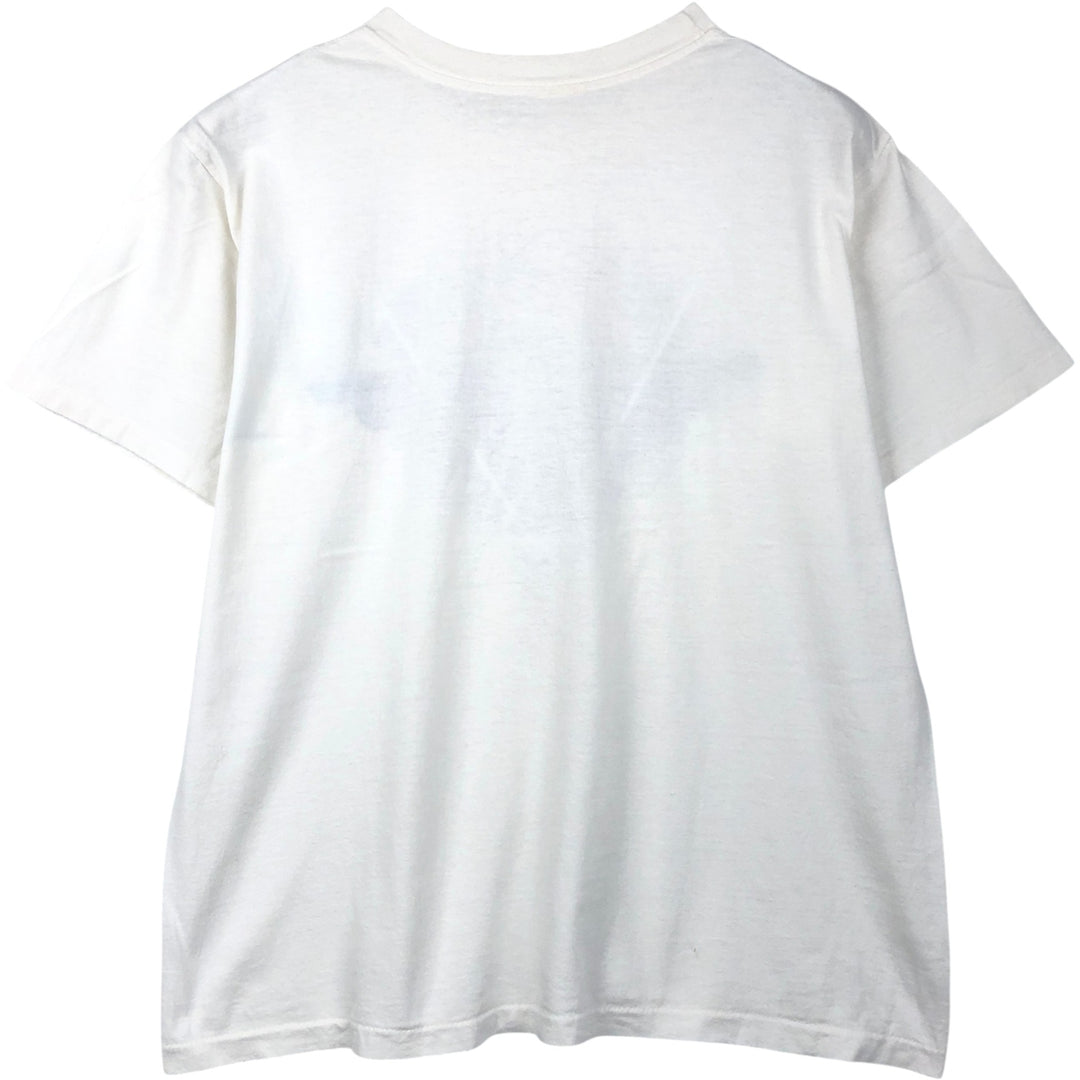Dockers Short-Sleeve Printed T-Shirt, Men's Size XL (approx.) unclear white type Vintage Second Hand
