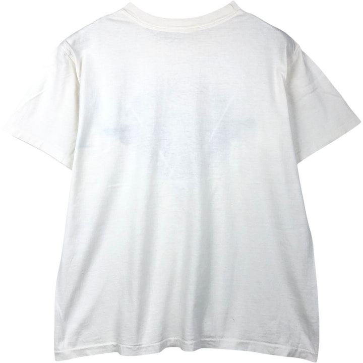 Dockers Short-Sleeve Printed T-Shirt, Men's Size XL (approx.) unclear white type Vintage Second Hand