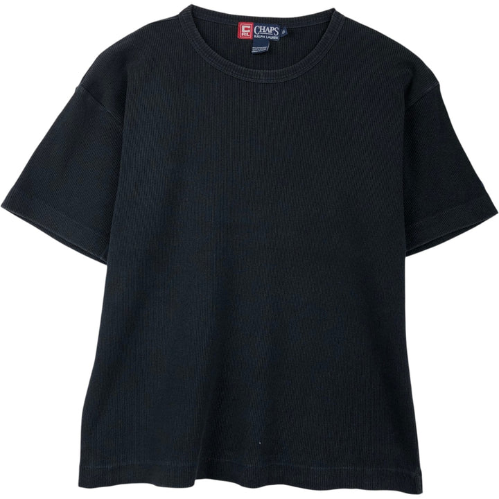 Ralph Lauren CHAPS short-sleeved T-shirt, made in Canada, men's size L equivalent. cotton black type Vintage Second Hand