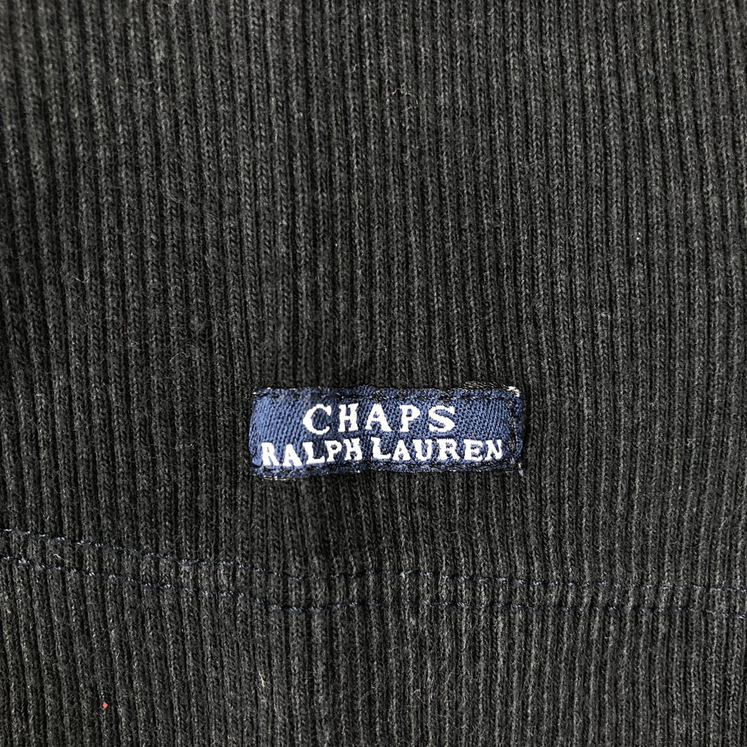 Ralph Lauren CHAPS short-sleeved T-shirt, made in Canada, men's size L equivalent. cotton black type Vintage Second Hand