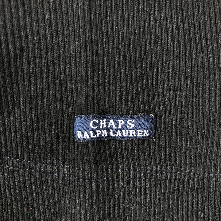 Ralph Lauren CHAPS short-sleeved T-shirt, made in Canada, men's size L equivalent. cotton black type Vintage Second Hand