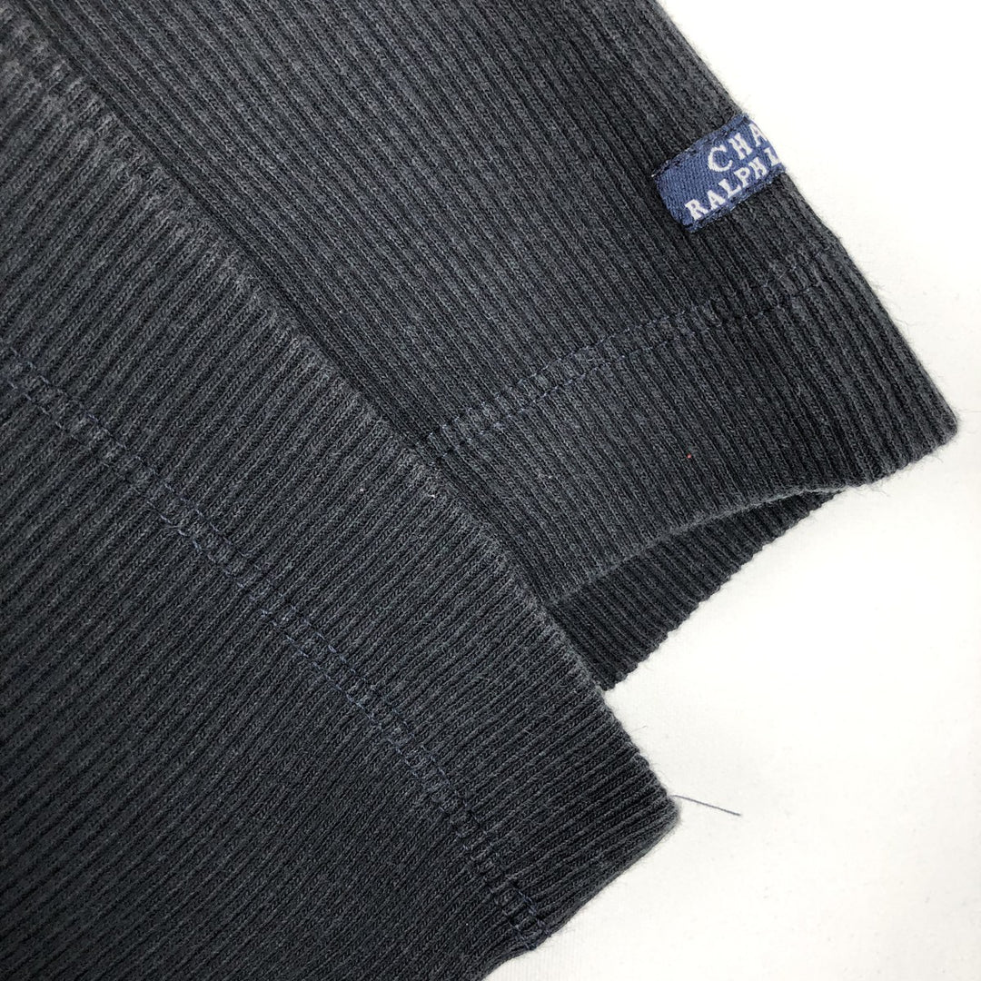 Ralph Lauren CHAPS short-sleeved T-shirt, made in Canada, men's size L equivalent. cotton black type Vintage Second Hand