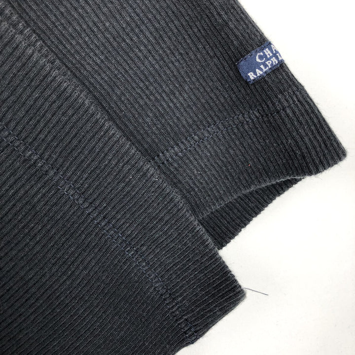Ralph Lauren CHAPS short-sleeved T-shirt, made in Canada, men's size L equivalent. cotton black type Vintage Second Hand