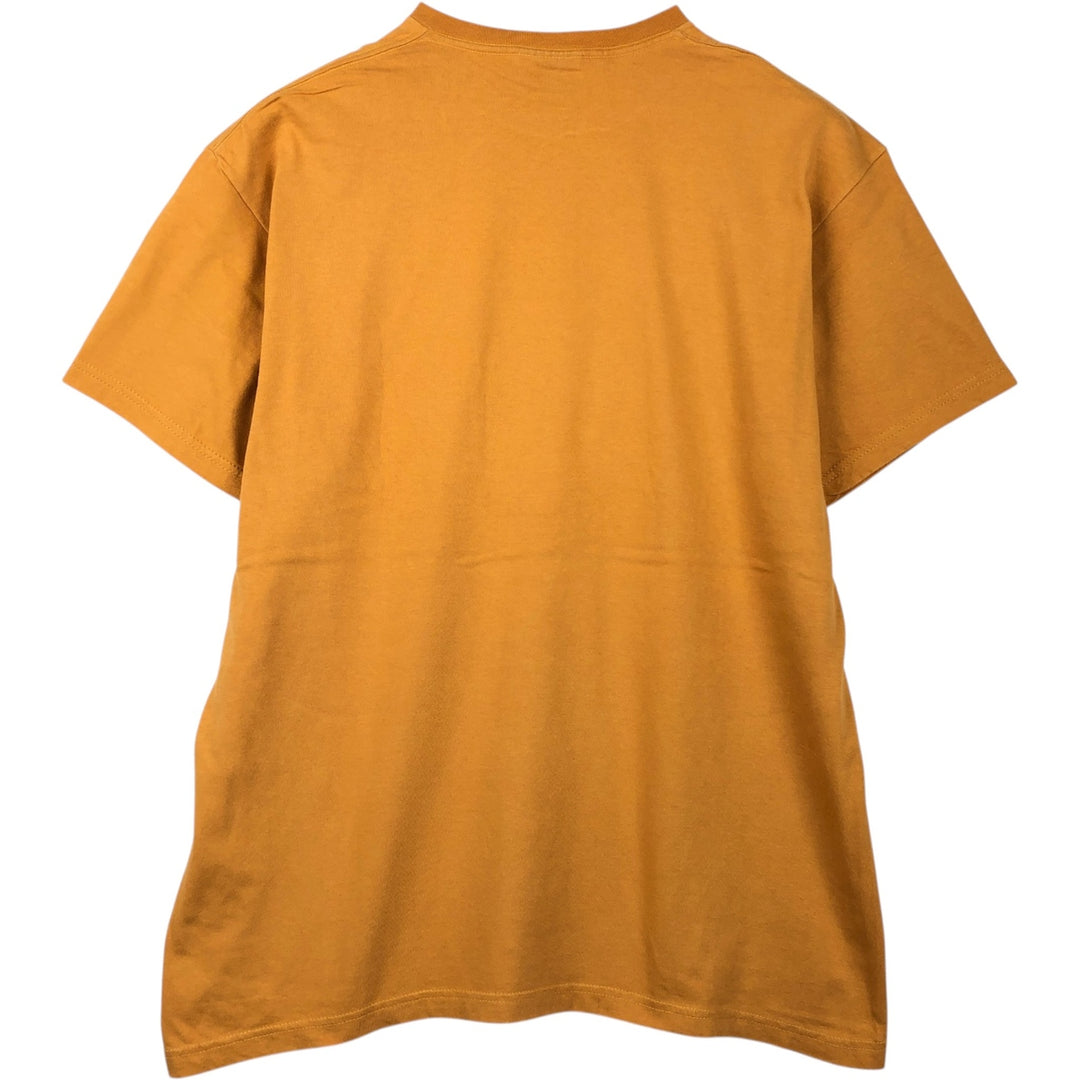 Ralph Lauren POLO JEANS COMPANY Short-Sleeve Printed T-Shirt, Made in USA, Men's Size M (approx.) cotton orange type Vintage Second Hand