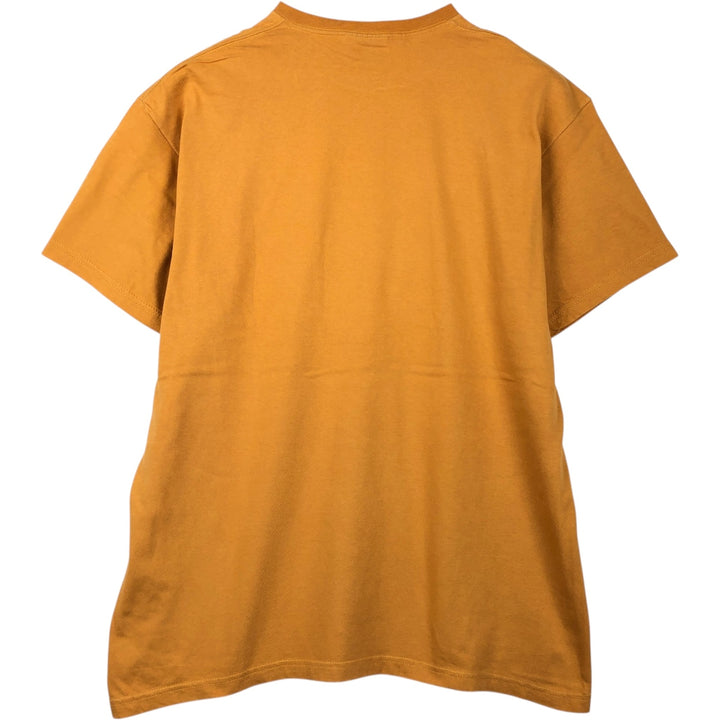 Ralph Lauren POLO JEANS COMPANY Short-Sleeve Printed T-Shirt, Made in USA, Men's Size M (approx.) cotton orange type Vintage Second Hand
