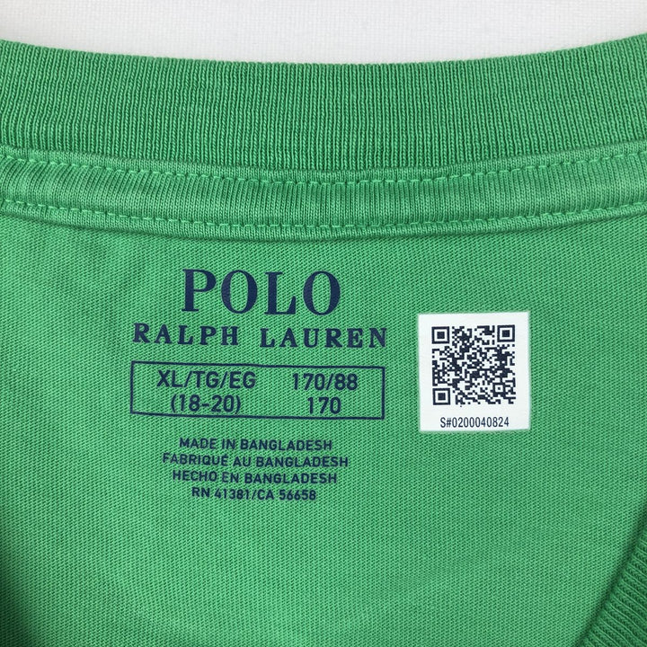 Ralph Lauren POLO RALPH LAUREN Polo Bear Short-Sleeve Printed T-Shirt, Men's Size XL (approx.) cotton green type Vintage Second Hand
