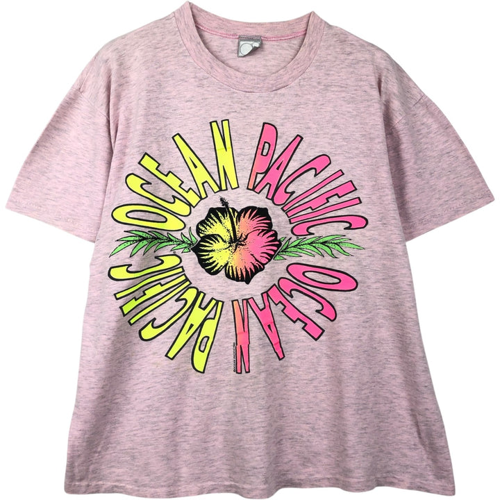 80'S Ocean Pacific surf/skate t-shirt, men's size XL equivalent, vintage. unclear pink type Vintage Second Hand