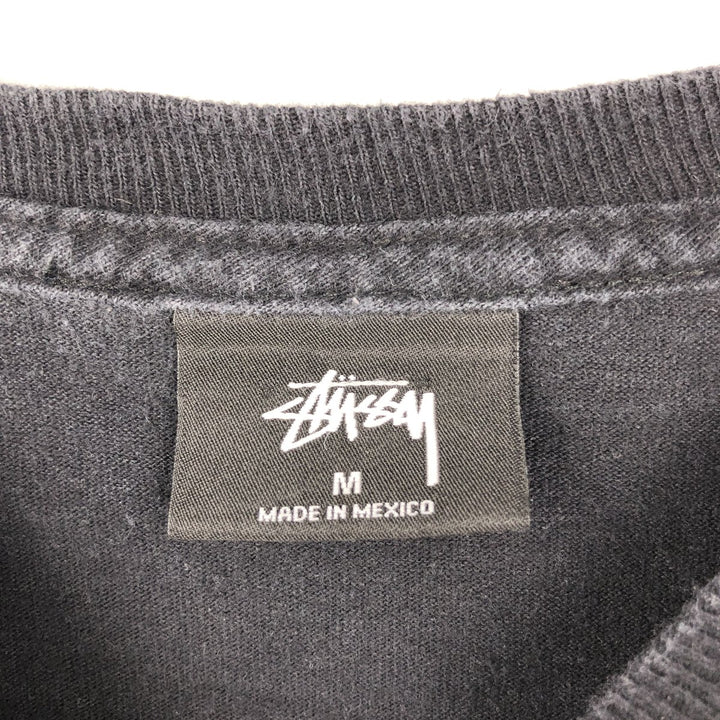 Stussy all-over print surf skate t-shirt, men's size M (approx.) cotton black type Vintage Second Hand