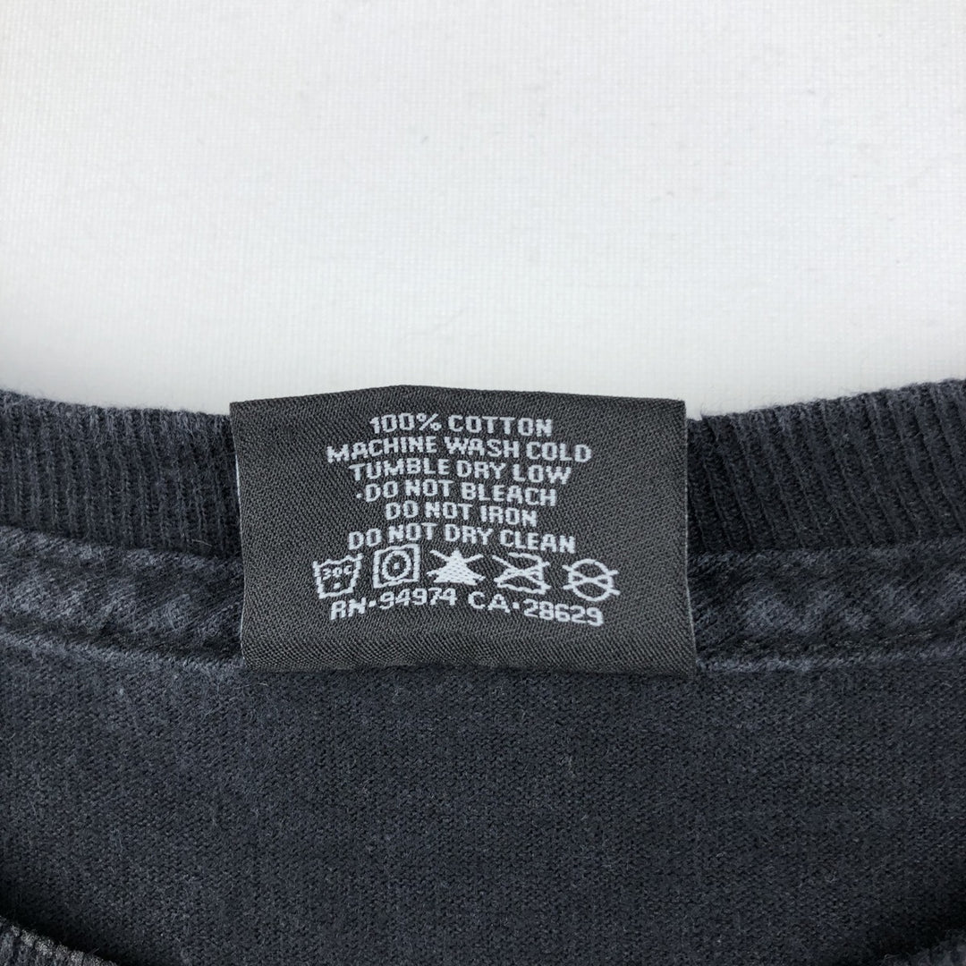 Stussy all-over print surf skate t-shirt, men's size M (approx.) cotton black type Vintage Second Hand