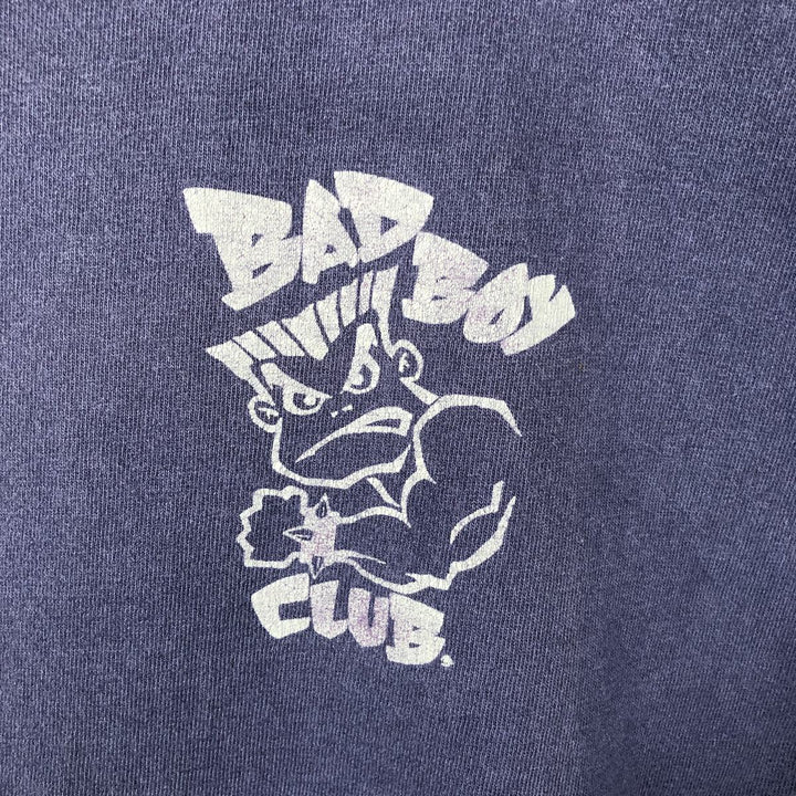 BAD BOY CLUB Double-Sided Print Surf Skate T-Shirt, Made in USA, Men's XL (approx.) cotton navy blue type Vintage Second Hand