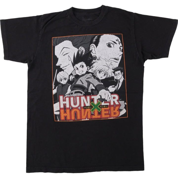 HUNTERxHUNTER Anime Character Print T-Shirt, Men's Size M cotton black type Vintage Second Hand