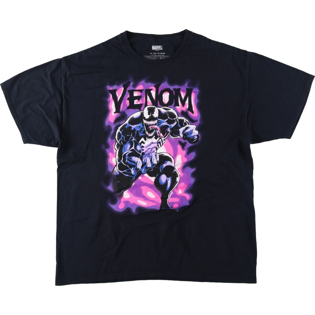 Marvel VENOM Character Print T-Shirt Men's XL cotton black type Vintage Second Hand
