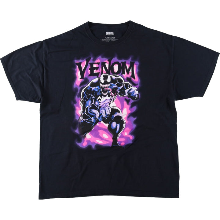 Marvel VENOM Character Print T-Shirt Men's XL cotton black type Vintage Second Hand