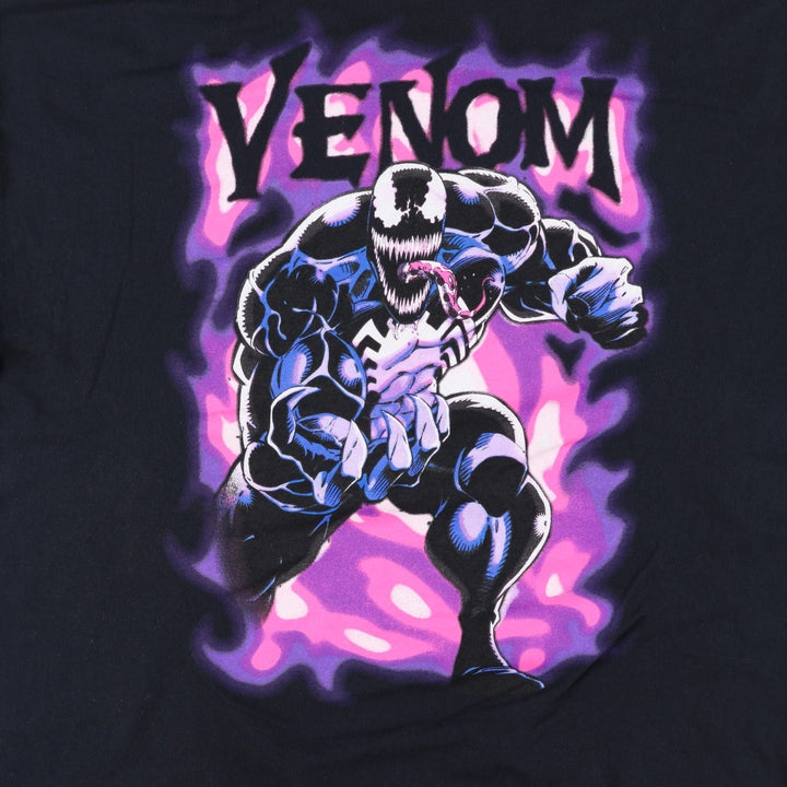 Marvel VENOM Character Print T-Shirt Men's XL cotton black type Vintage Second Hand