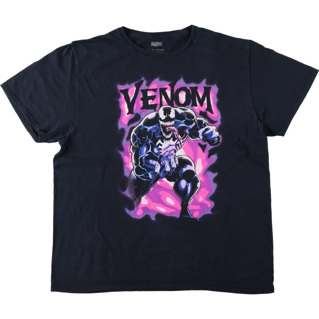 Marvel VENOM Character Print T-Shirt Men's XL cotton black type Vintage Second Hand