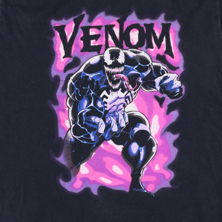 Marvel VENOM Character Print T-Shirt Men's XL cotton black type Vintage Second Hand