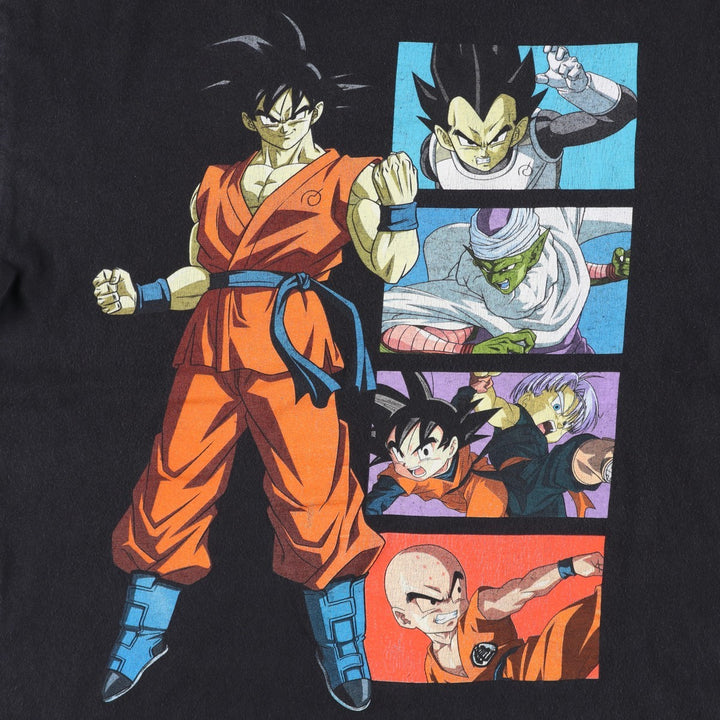 DRAGONBALL SUPER Anime Character Print T-Shirt (Men's Size L) cotton black type Vintage Second Hand