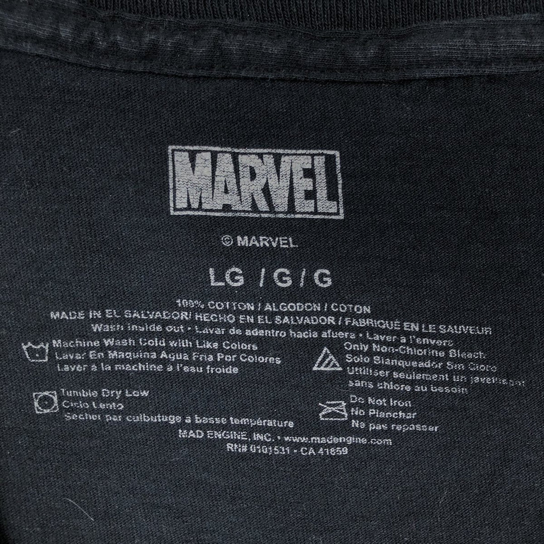 Marvel VENOM Character Print T-Shirt, Men's L size cotton black type Vintage Second Hand