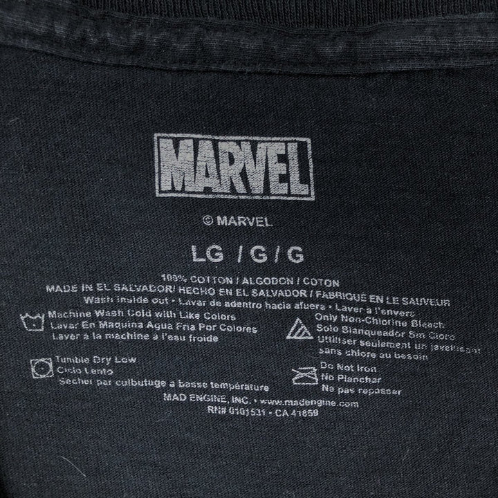 Marvel VENOM Character Print T-Shirt, Men's L size cotton black type Vintage Second Hand