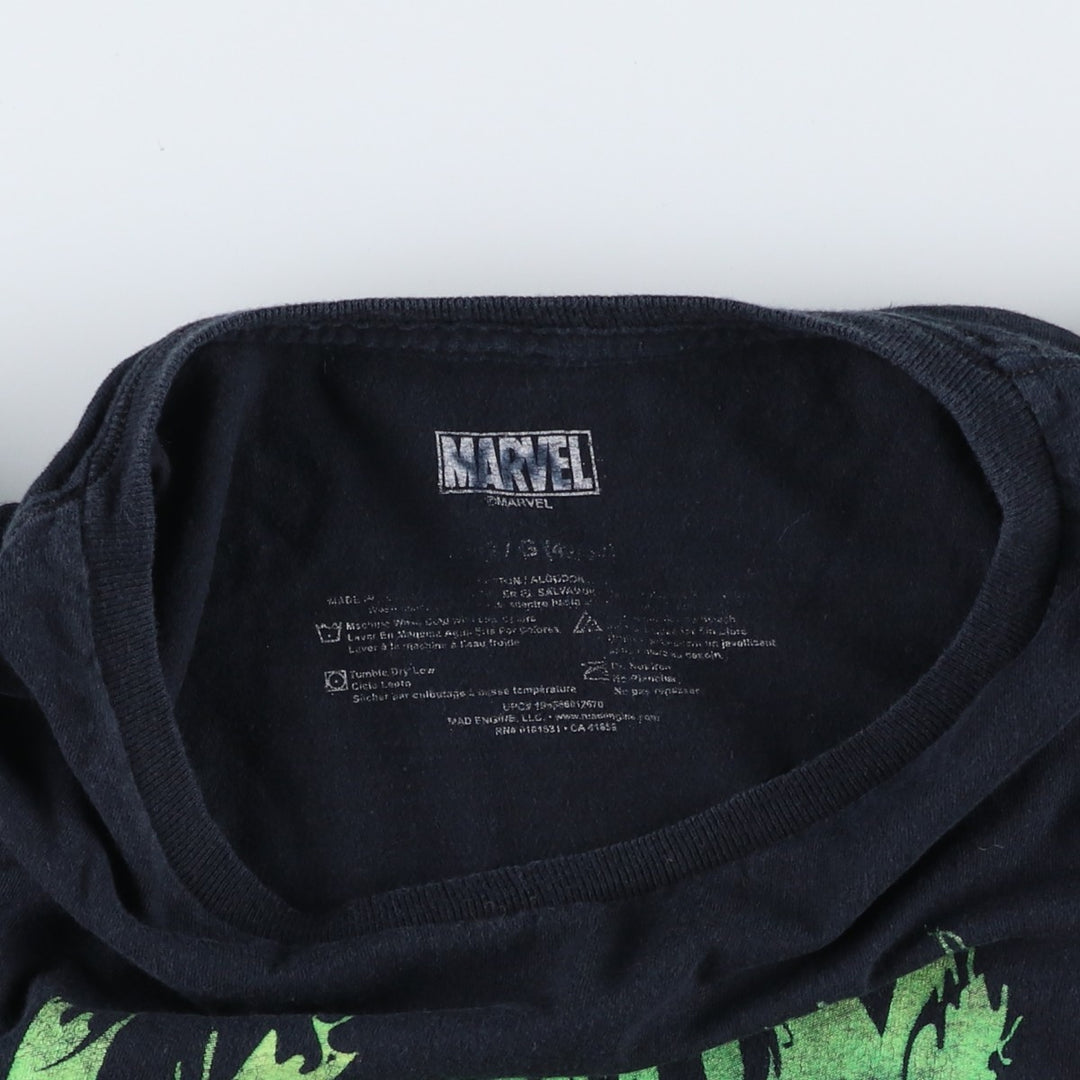 Marvel VENOM Character Print T-Shirt, Men's L size cotton navy blue type Vintage Second Hand