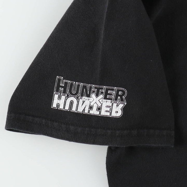 HUNTERxHUNTER Anime Character Print T-Shirt, Men's Size M unclear black type Vintage Second Hand