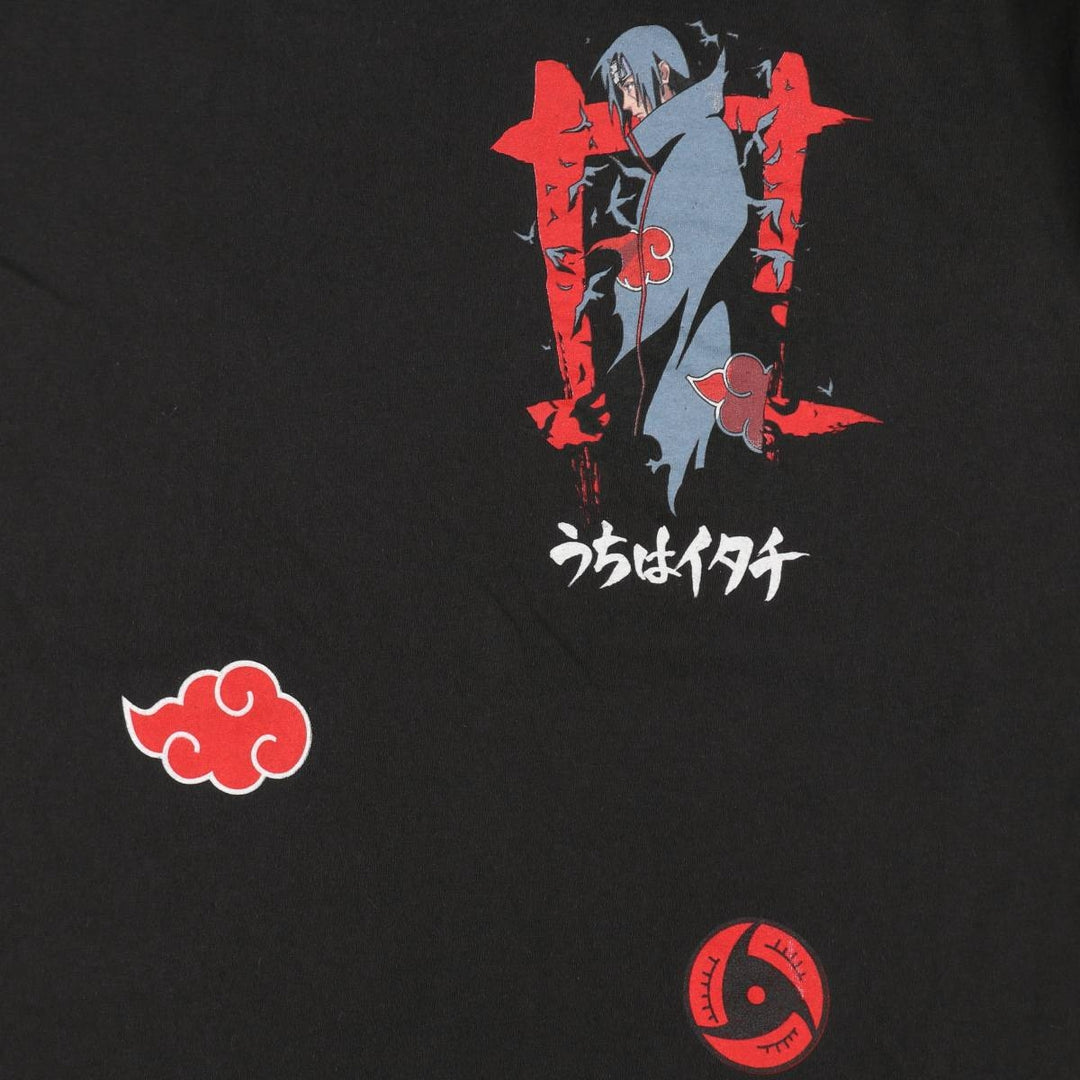 NARUTO SHIPPUDEN Naruto Shippuden Uchiha Itachi Anime Character Print T-Shirt Men's XL cotton black type Vintage Second Hand