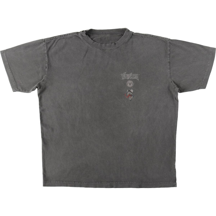 Marvel Spider-Man Venom Character Print T-Shirt, Men's Size L (approx.) cotton Charcoal Vintage Second Hand